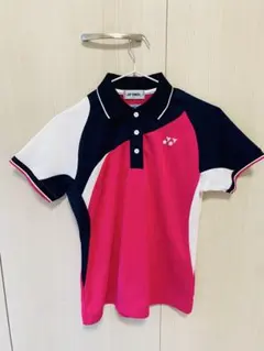 YONEX テニスウェア ポロシャツ ピンク ネイビー Sサイズ