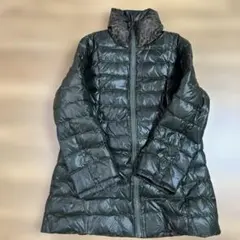 レディース ダウンコート カーキ レオパード襟 L 中綿 ロング 防寒