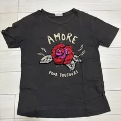 半袖Tシャツ　スパンコール　140
