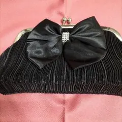 ❤超激安リボン付き黒パーティ用バッグ