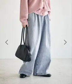 studio CLIP タックストレートデニムパンツ（CLIP denim