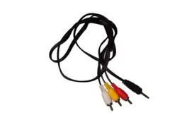 4極3.5mm RCAビデオ＆オーディオ変換ケーブル 1.2m