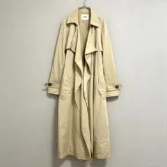 オゾック OZOC トレンチコート スプリングコート ボタンレス M ベージュ