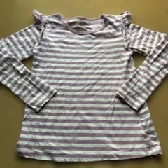 西松屋　肩フリル　ボーダー　長袖 Tシャツ　トップス　ロンTのサムネイル