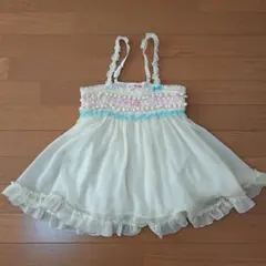 美品 メゾピアノ チュニック チュール 120 130 リボン