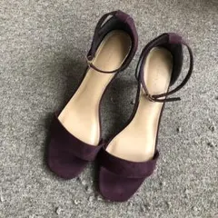 SENSE OF PLACE スエード ハイヒールサンダル Mサイズワイン色
