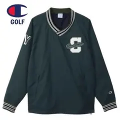 【XL】定価17380円 チャンピオンゴルフ 裏起毛メッシュVネックジャケット緑