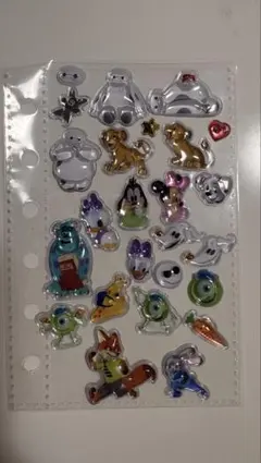 ディズニーキャラクター 透明シール セット