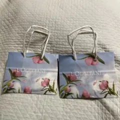 平成レトロ　L'Occitane 花柄ショップ袋 2枚セット