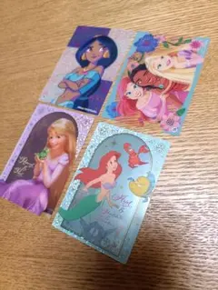 ディズニープリンセス カード 4枚セット