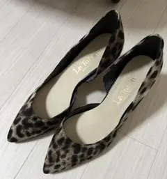 Le.Talon パンプス　ヒョウ柄　ポインテッドトゥ