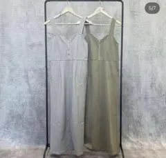 しまむら　フロントジップ　ジャンスカ