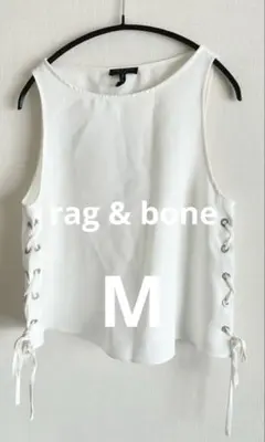 rag & bone ホワイト サイドレースアップ　ノースリーブ M