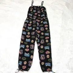 【希少】 HYSTERIC GLAMOUR オールインワン NEON 総柄 黒