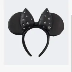 ミニー耳　レザースタッズ　カチューシャ