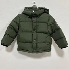 petit main フード付きダウンジャケット 90cm カーキ