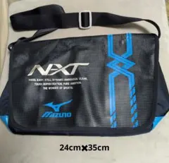MIZUNO NEXT ショルダーバッグ ブラック ブルーのサムネイル