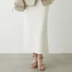 loungedress　ポンチZIPタイトスカート　アイボリーのサムネイル
