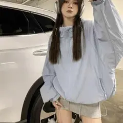 UVカットパーカー ブルーのサムネイル