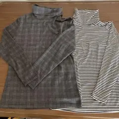 タートルネック長袖トップス　2枚セット　まとめ売り