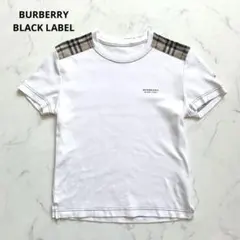 BURBERRY バーバリーブラックレーベル　半袖カットソー　白　ホースロゴ　綿