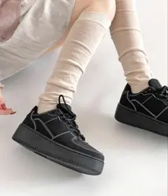 shoes in closet 軽量厚底 ベーシック コートスニーカー 24.5