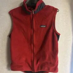 90S Patagonia フリースベスト レッド/ブラック