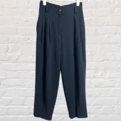 リツコシラハマ ハイウエスト ワイド スラックス センタープレス タック入 古着