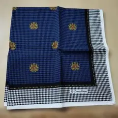 Dani Hicks ネイビー 千鳥格子 ハンカチ