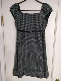 美品✦RebeccaTaylor　レベッカテイラー　ドット柄ワンピース黒白　S