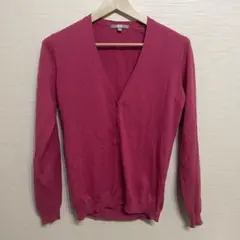 美品【UNIQLO】UVカットスーピマコットンVネックカーディガン