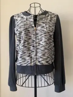 ツイード調カットソーブルゾン