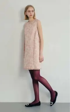 LOULOU WILLOUGHBY ラメジャガードノースリワンピース サイズ2