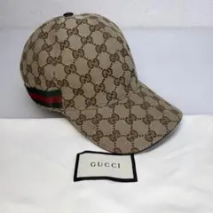 ☆グッチ GUCCI☆GGキャンバス ベースボールキャップ 帽子 シェリーライン