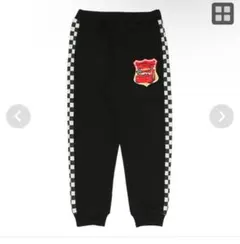 キッズ洋服　黒　ズボン　パンツ　ディズニー　冬服　カーズ　マックイーン　140