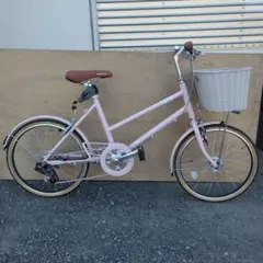 ブリヂストン マークローザM7 自転車 ミニベロ ピンク 美品のサムネイル