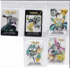 ポケモン 初音ミク クリアカード 全5種コンプリートセット　ららぽーと特典