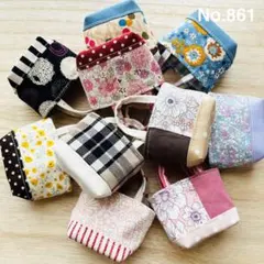 No.861 手のひらサイズの小さなトートバッグ アソート10個セット