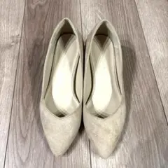 らくっション撥水ヒールパンプス　ベージュ　S