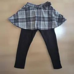 美品 チェック柄スカッツ 110