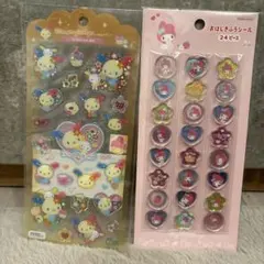 おはじきふうシール　マイメロ　ドロップジェリーシール　うさはな　二点セット