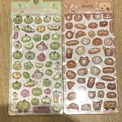 inamazy 3D embossed sticker　立体シール　2点セット
