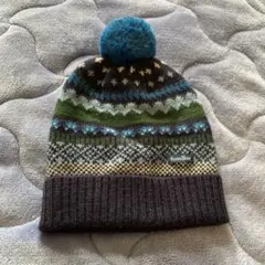 美品　familiar ポンポン付きニット帽　53〜55㎝