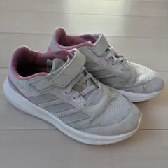 adidas キッズ スニーカー グレー ピンク21センチ