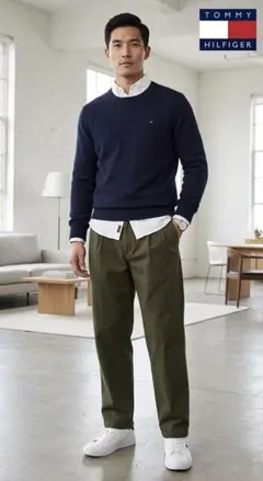 トミーヒルフィガー ツータックチノカーキパンツW32TOMMY HILFIGERのサムネイル