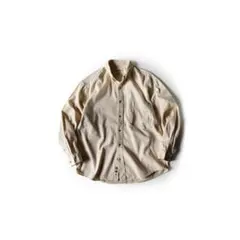 90s エディーバウアー　白タグ　オフホワイト　長袖シャツ　コットン　ツイル