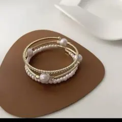 パール3連ブレスレット