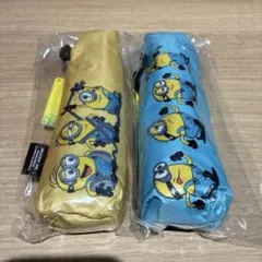 ナムコ限定　ミニオンズ＆モンスターズ 折りたたみストロボの傘風日傘　2本セット