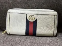 GUCCI 長財布 オフィディア シェリーライン GG マーモント ホワイト