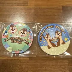 香港ディズニー　チップとデール 誕生日バッジ２個セット